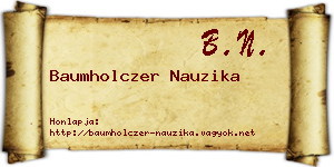 Baumholczer Nauzika névjegykártya